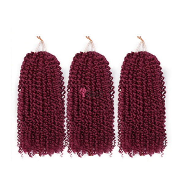 Codite de par Afro Marley de 20 cm 009 Crochet Braids Burgundy Inchis